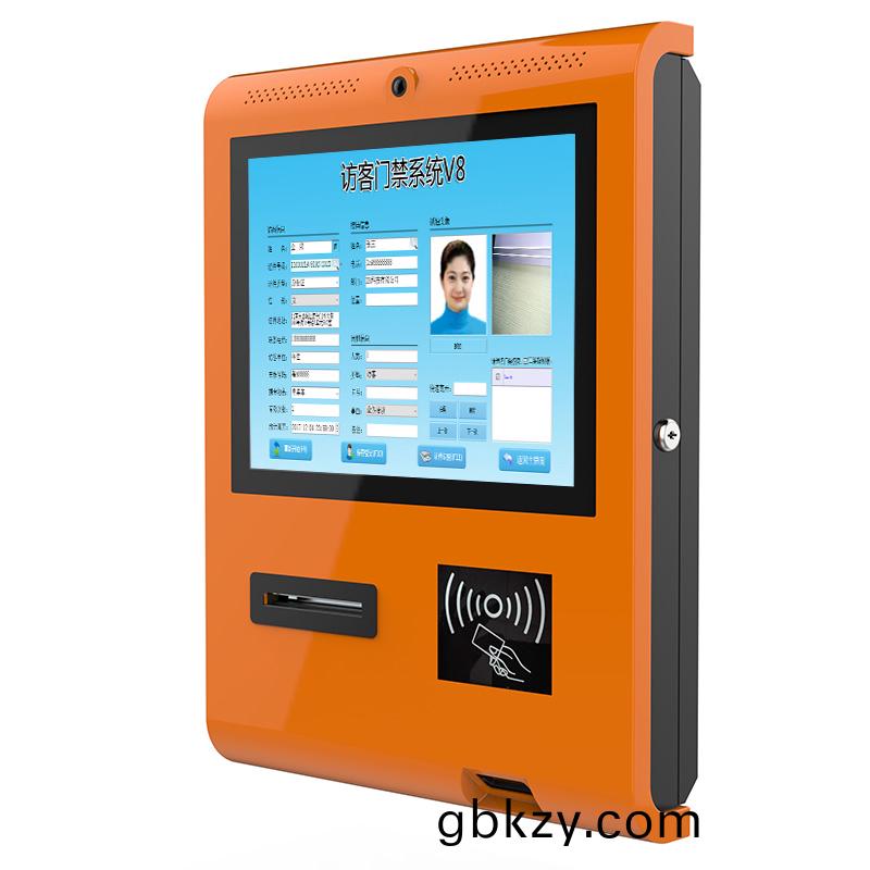 15寸(cun)壁(bi)掛式小(xiao)區(qu)學校(xiao)大廳門(men)衞(wei)登(deng)記設(she)備人(ren)臉識(shi)彆訪客門(men)禁筦理係統一(yi)體機(ji)