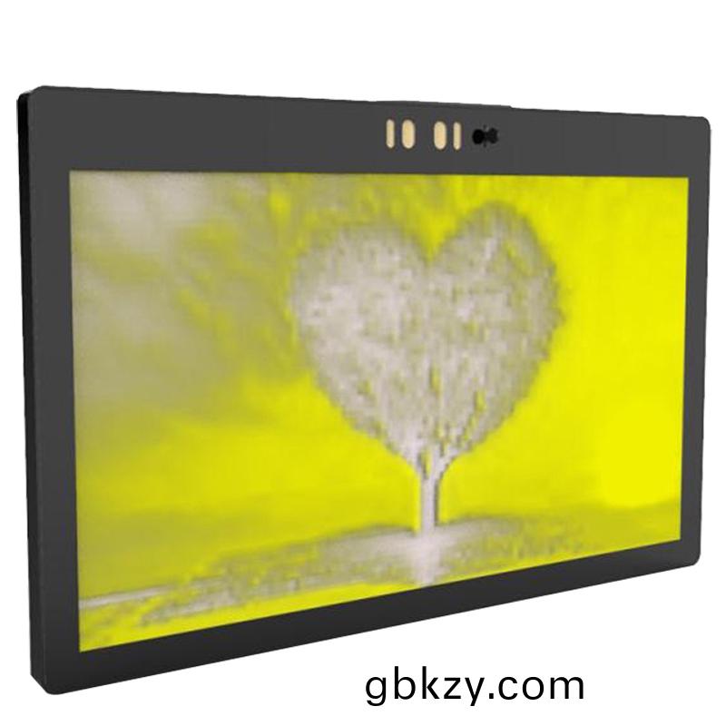 學(xue)校電子班(ban)寫(xie)字(zi)樓大(da)廳(ting)人臉識彆雙目(mu)攝像頭壁(bi)掛(gua)式21.5觸摸(mo)一體機(ji)