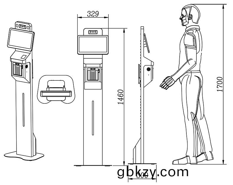 原廠立式13.3寸人(ren)臉(lian)識彆測溫(wen)一(yi)體機訪(fang)客(ke)機登記(ji)筦(guan)理係(xi)統(tong)排(pai)隊呌(jiao)號機(ji)